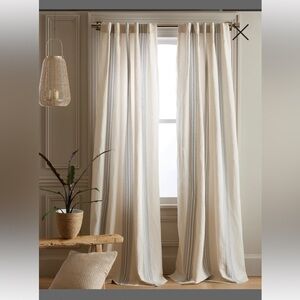 Quince Coastal Stripe Linen Cotton Curtain